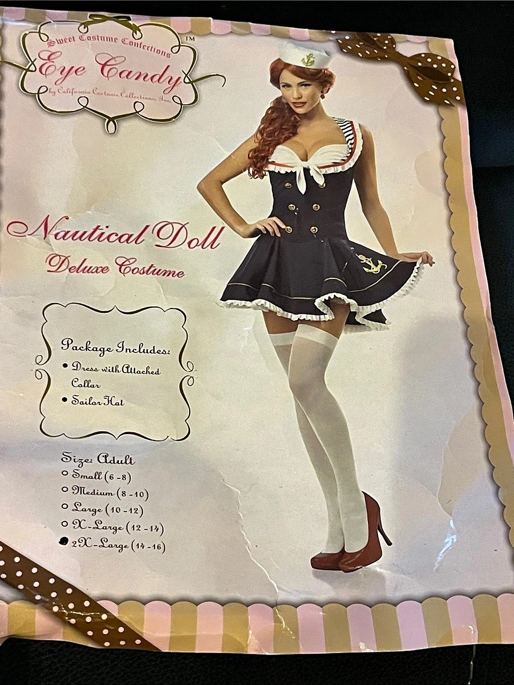 Eye Candy Costumes Nautical Doll Deluxe Halloween Costume Size 14-16